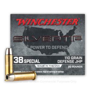 Winchester Silvertip .38 Special Ammunition 200 Rounds JHP 110 Grains W38ST 020892227729