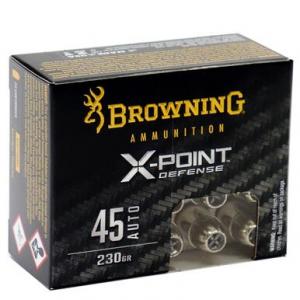 BROWNING AMMO 45 ACP X-Point Defense 230Gr 20rd 020892229990