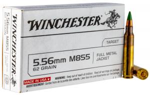 Winchester USA Brass 5.56 NATO 62 Gr 20-Rounds Full Metal Jacket 020892230774