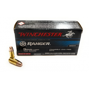 Winchester Ranger 9mm Luger 100 Grain Frangible RHTA Lead Free - 100 Rounds - Free Shipping! 020892230835