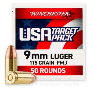 Winchester USA Target Pack 9mm 115 Gr FMJ (Case) 