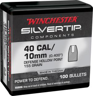 Winchester Ammo WB40ST155X Centerfire Handgun Reloading 40S&W 155gr Silvertip Hollow Point 100 Per Box/10 Case 