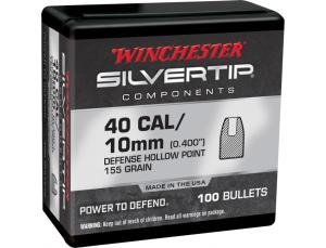 Winchester Ammo Centerfire Handgun Reloading 40 S&amp;W .400 155 Grain Silvertip Hollow Point 100 Rounds 020892633919