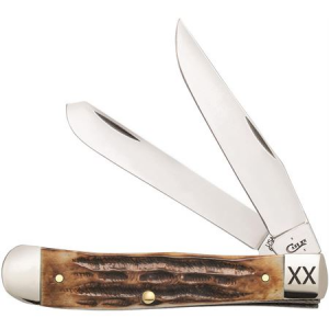 Case 10904 Trapper Deep Knife with Deep Canyon Burnt Amber Jigged Bone Handle 021205109046
