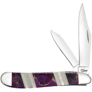 Case 11117 Peanut Folding Pocket Knife with King'S Mine Purple Turquoise Handle 021205111179