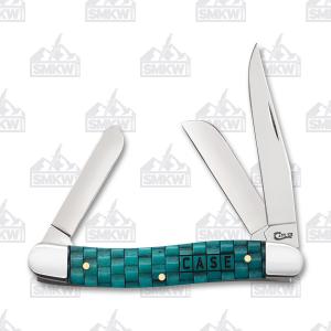 Case Turquoise Basket Weave Bone Medium Stockman 021205155036