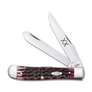 Case Trapper 4.125" with Cabernet Jigged Bone Handle with Tru-Sharp Surgical Steel Blades Model 47520 021205475202
