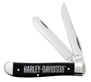 Case Harley Davidson Black Synthetic Mini Trapper Folding Knife 52231