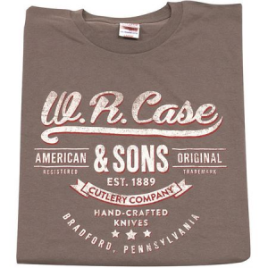 Case XX Knives 52481 Case logo 100% preshrunk cotton Charcoal T-Shirt - Medium