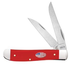 Case American Workman Carbon Steel Red Smooth Synthetic Mini Trapper Pocket Knife 73927
