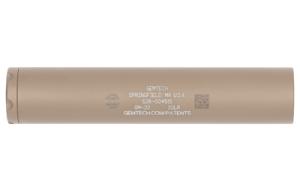 Gemtech Rimfire Suppressor, .22 LR, 5" Length, 1" Diameter, Aluminum Construction, Flat Dark Earth 