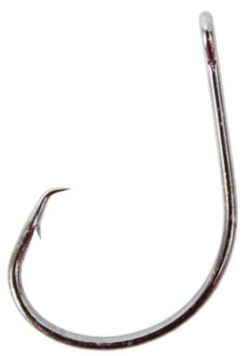 Mustad UltraPoint Demon Tuna Perfect Circle Hook, Needle Point, Wide Gap, Light Wire, Ringed Eye, Black Nickel, Size 4/0, 25 per Pack, 39951NP-BN-4/0-25U