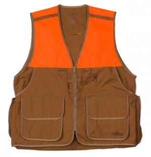 Browning Bird N' Lite 2.0w/o Embroidery Vest, Tan/Blaze, 2XL, 3059325805
