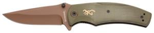 Browning Trailside Folder 3.5in Knife, Drop Point, D2 Blade, Laminate Handle, 3220466 023614972174
