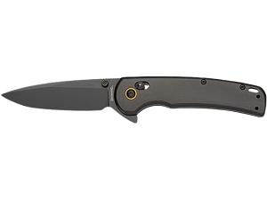 Folder Black With Black Blade Orange Accent Knife 