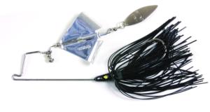 Lunker Lure Jump'N Jak Buzz Bait, Black Skirt/Silver Blade, 1/4oz, 37140102