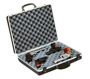Plano 10404 Gun Guard DLX Four Pistol Case Alligator Textured Polymer Black 024099001311