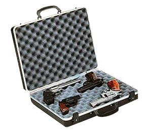 Plano 10404 Gun Guard DLX Four Pistol Case Alligator Textured Polymer Black 10404