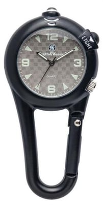 Smith & Wesson Carabiner Classic Watch w/LED Light, Black SWW-36-BLK 38401