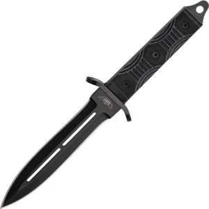 Uzi Knives FXB003 Stealth Commander I Fixed Blade Knife with Black Micarta Handle UZKFXB003
