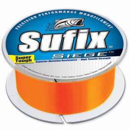 Sufix 662-108NT Siege Line 8 lbs Tested, 0.011" Diameter, 330 Yards, Neon Tangerine