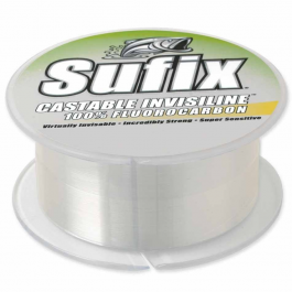 Sufix 680-1004C Castable Invisiline Fluorocarbon Line 4 lbs Tested, 0.007" Diameter, 600 Cards, Clear