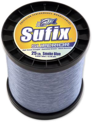 Sufix Superior Monofilament Line 40lb 1485yd Smoke Blue 1lb Spool, 646-640