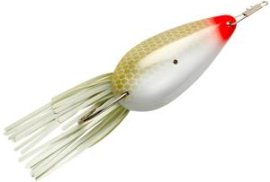 Heddon Moss Boss Spoon, 3in, White Scaled, X0515WHS
