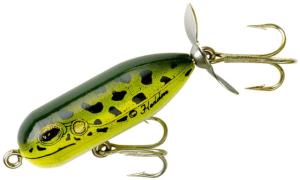 Heddon Teeny Torpedo Topwater Fishing Lure, 1.5in, 1/8 oz, Leopard Frog, X0355NF
