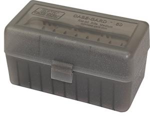MTM 50 Round Flip-Top Rifle Ammo Box 220 Swift 243 308 Win, Gray RM-50-10
