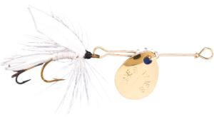 Joe's Flies Short Striker Classic In-Line Spinner Fly, Sz 10, White Miller, 117-10 11710