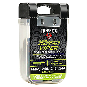 Hoppes BoreSnake Viper w/Case &amp; T-Handle 9mm, .357, .380, .38 24002VD 026285001297