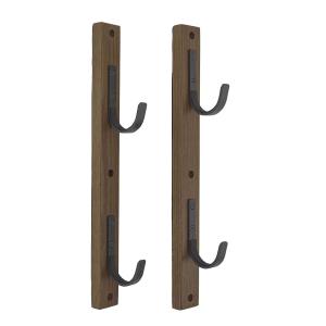 Allen Gun Collector 2 Place Wood With Metal Hooks 