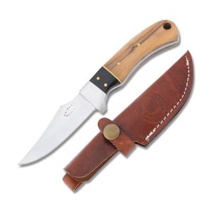 Frost Cutlery Chipaway Cutlery Chickasaw Skinner Stainless Steel Blade Buffalo Horn/Olive Wood Handle CW-008O/BH