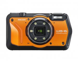 Ricoh WG-6 Digital Camera, 5X Optical Zoom, Orange, 3853