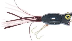Arbogast Hula Popper Topwater Popper, 1 3/4in, 1/4 oz, Floating, Black, G770-02