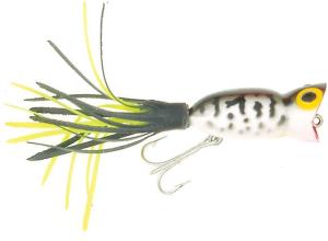 Arbogast Hula Popper Topwater Popper, 1 3/4in, 1/4 oz, Floating, Coachdog, G770-10