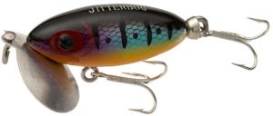 Arbogast Jitterbug Topwater Lure, 2in, 1/4 oz, Floating, Wounded Perch, G630-P