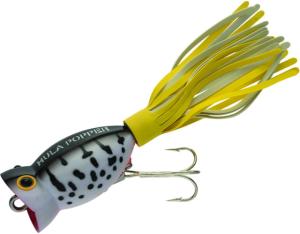 Arbogast Hula Popper Topwater Popper, 1 3/4in, 1/4 oz, Floating, Coachdog/Orange Bel, G770-CDW