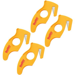 Smith's Sharpeners 50779 Disposable Gut Hook 4 Pack with Yellow Plastic Handle AC50779