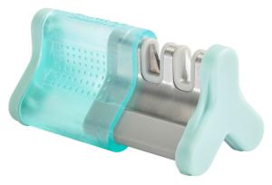 Smiths Slide Sharp Edge Grip 2-Slot Sharpener, Turquoise, 51136