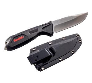 Smiths Edgework-Site Fixed Blade Knife w/Sheath, 8 in, Black, 51243 51243