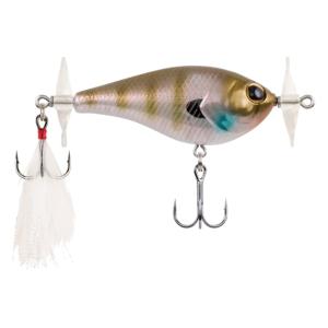 Berkley Spin Bomb Hard Bait, Topwater, 60, 2/5 oz, 60mm, Topwater, Hook Size 5, 2 Hooks, Ghost Bluegill, BHBSB60-GHBG