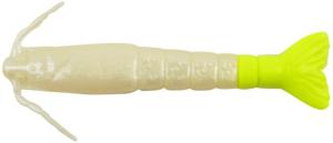 Berkley Gulp! Alive! Shrimp Bait, 3in., Pearl White/Chartreuse 177360