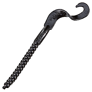 Berkley 1307478 PowerBait Power Worm Soft Bait 7" Length, Black/Chartreuse, Per 13
