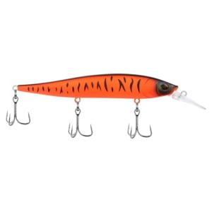 Berkley Stunna Hard Bait, Jerkbait, 112+1, 1/2oz, 112mm, 6ft-10ft / 1.8m-3.0m, Hook Size 6, 3 Hooks, Blaze, BHBST112P1-BLZ