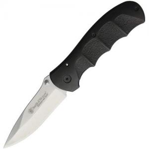 Smith & Wesson A14CP Ext Ops Linerlock Satin Finish Blade Knife with Black Synthetic Handle SWA14CP