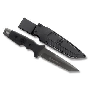 Smith & Wesson Special Ops SW7 Tactical Tanto Fixed 5.2" Plain Blade, Black Zytel Handle 028634706075