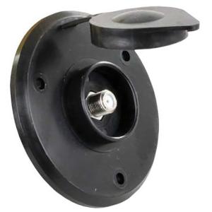Thetford Coax Cable TV Plate - 3.125in, Black, 3.125in, 94321