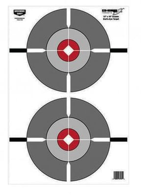 Birchwood Casey 37061 Eze-Scorer Target 12"x18" Double Bull's-Eye (Per 100)